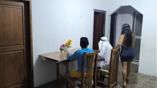 Latin Lover And His Arab Buddy Score A Spicy Colombian Waitress On Their Business Trip