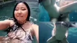Intimate Encounter With Msbreewc In The Villa Swimming Pool