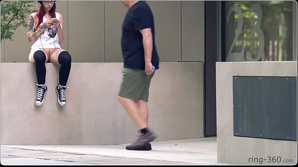 Street Skater’s Daring Flash: Brunette Bares All
