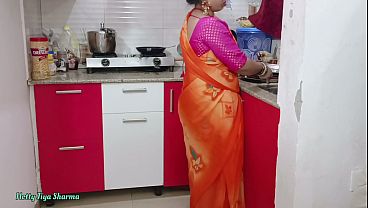 Desi Bhabhi’s Spicy Kitchen Encounter With A Well-endowed Lover