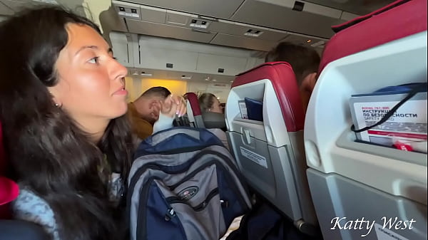 Wild Mile-high Cock Sucking On A Packed Flight