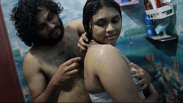 Indian Step Sister’s Steamy Bath Seduction