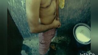 Bhabhi Catches Her Devar Stroking His Thick Cock In The Bathroom