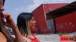 2 Horny Spanish Sluts Sucking And Getting Fucked Outdoors, Insane Threesome Action