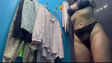 Dressing Room, Hidden Camera, That Russian Slut With Huge Tits And Hard Nipples.