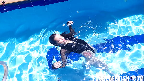 Beneath The Surface, Jessica Bunny’s Wet Curves Glide Through The Pool, Teasing The Water With Every Stroke.