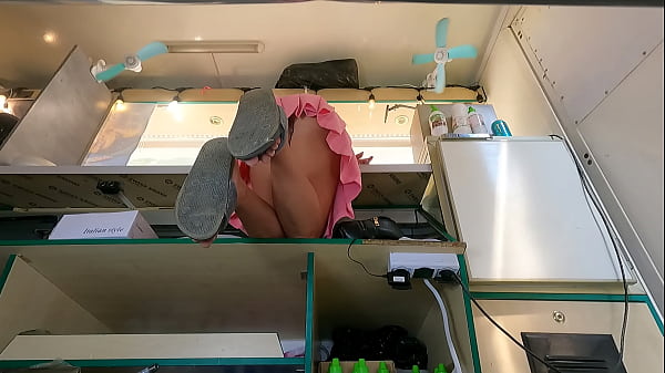 This Slut Looks Incredible Bent Over The Counter – Sneaky Upskirt View
