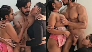 Raw, Filthy Threesome Action With One Guy Pounding Two Slutty Girls