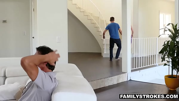 Tiny Milf Stepmom And Stepson Fuck While The Game Plays On