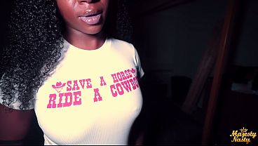 Riding That Thick Ebony Cowgirl Raw And Deep