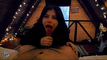 Dark Cabin Pov Blowjob: I Took Him Deep In The Shadows, Swallowed Every Drop & Played With My Tits | The Vegas Amateur Anniversary Bj
