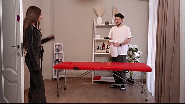 I Massaged Her Body, Then Bent Her Over That Red Table And Fucked Her Raw.