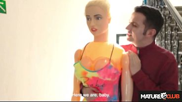 Matureclub – Horny Blonde German Milf Teacher Catches Student Getting Off On Inflatable Fuckdoll