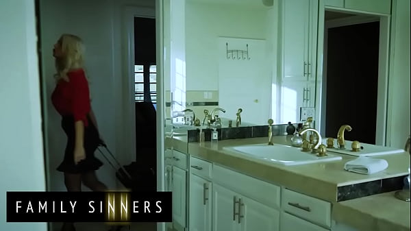 Family Sinners – Lonely Blonde Milf Craves Attention, Bends Over For Her Stepson To Fill The Void