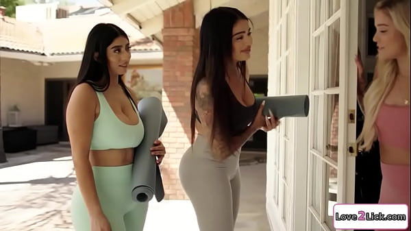 Love2lick.com – Two Wet Latinas Stretch And Taste Their Tattooed Yoga Instructor