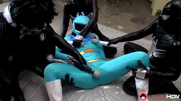 Japanese Babe In Tight Blue Sci-fi Gear Gets Wild With Toys, Raw And Uncut Group Action