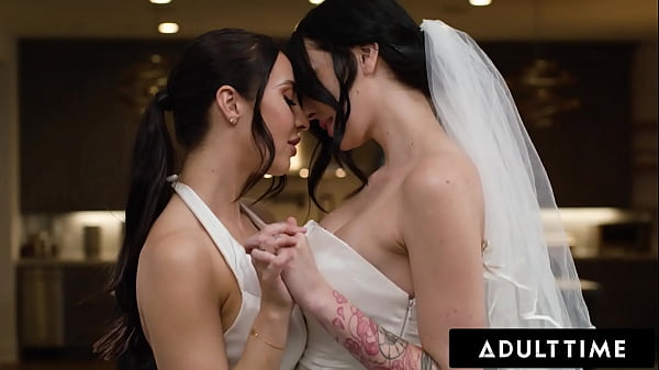 Get Ready For Adult Time – The Steamy Wedding Night Where Lesbian Newlyweds Charlotte Sins And Melissa Stratton Lose Their Virginity Together!